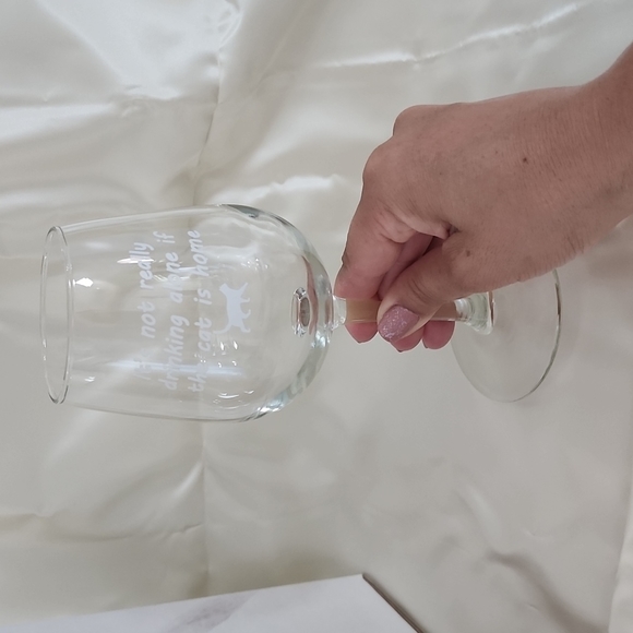 Cat lovers wine glass - Picture 4 of 5